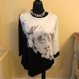 Ladies polyester draped dress top